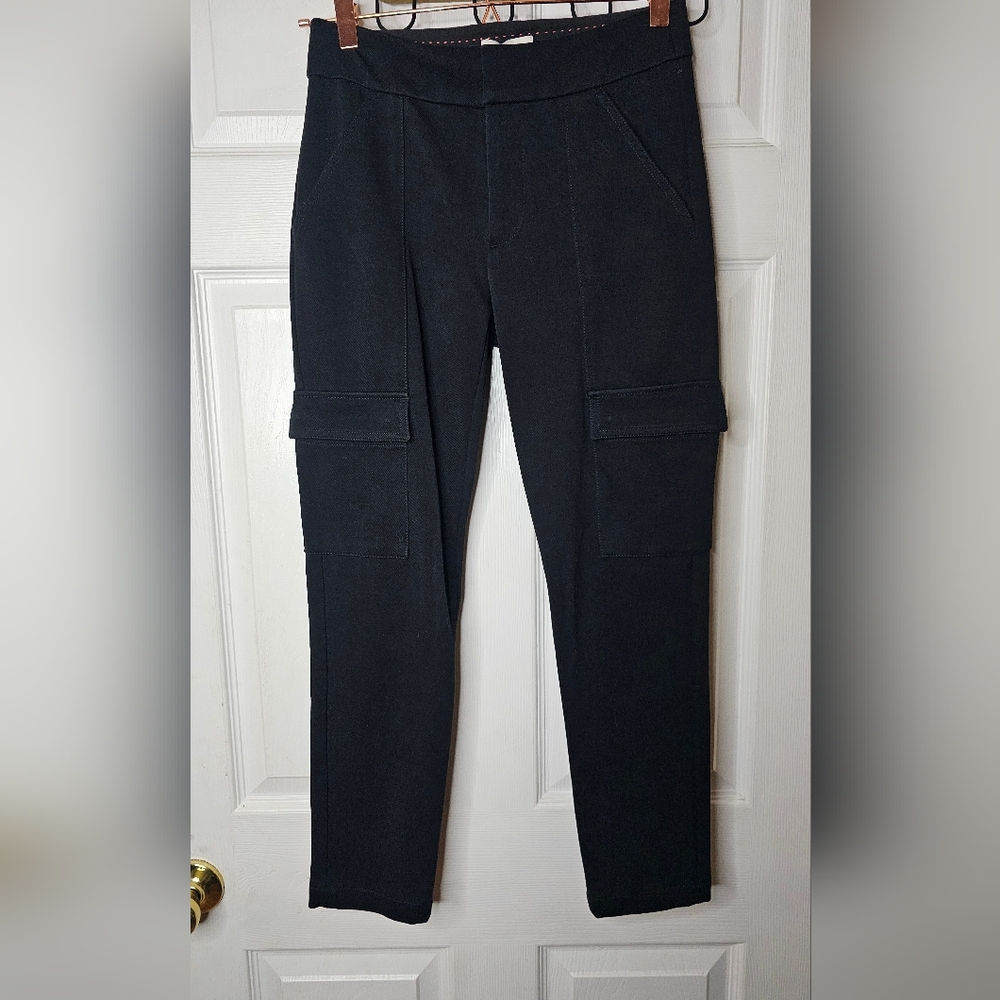 Anthropologie The Essential Slim Black Cargo Pants Size: 0